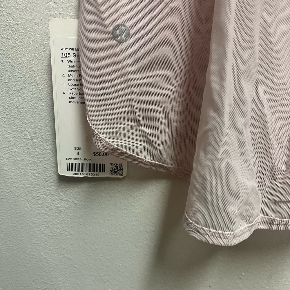 Lululemon pink mesh workout top. Never been worn. - Picture 4 of 5